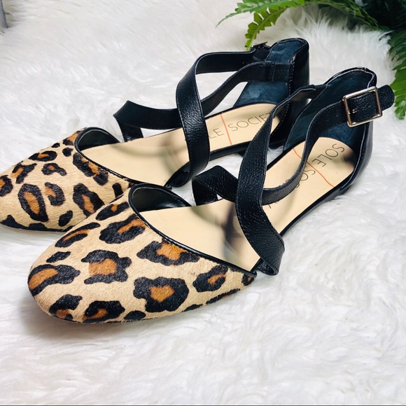 Sole Society Shoes - Sole society  Leopard print flats shoes size 9